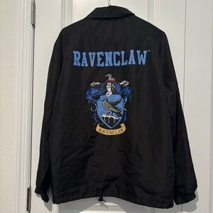 Harry‎ Potter Windbreaker Jacket Size Small Hogwarts Ravenclaw Black